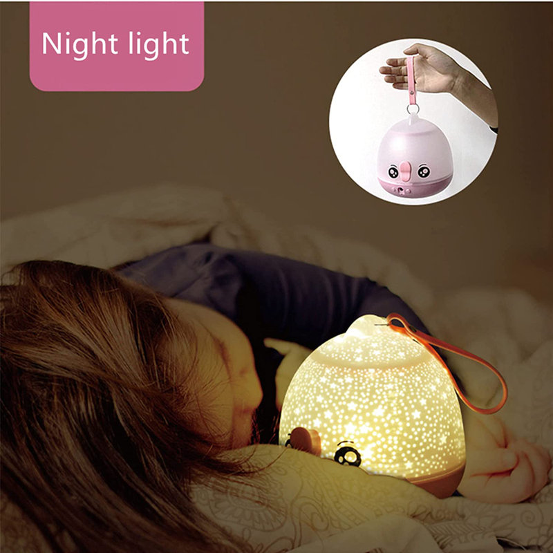 Remote Control And Timer Design Seabed Starry Sky Rotating LED Star Projector For Bedroom Night Light For Kids Night Color Moon Lamp For Children
